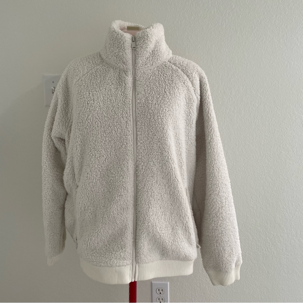 Athleta Cream Sherpa Jacket